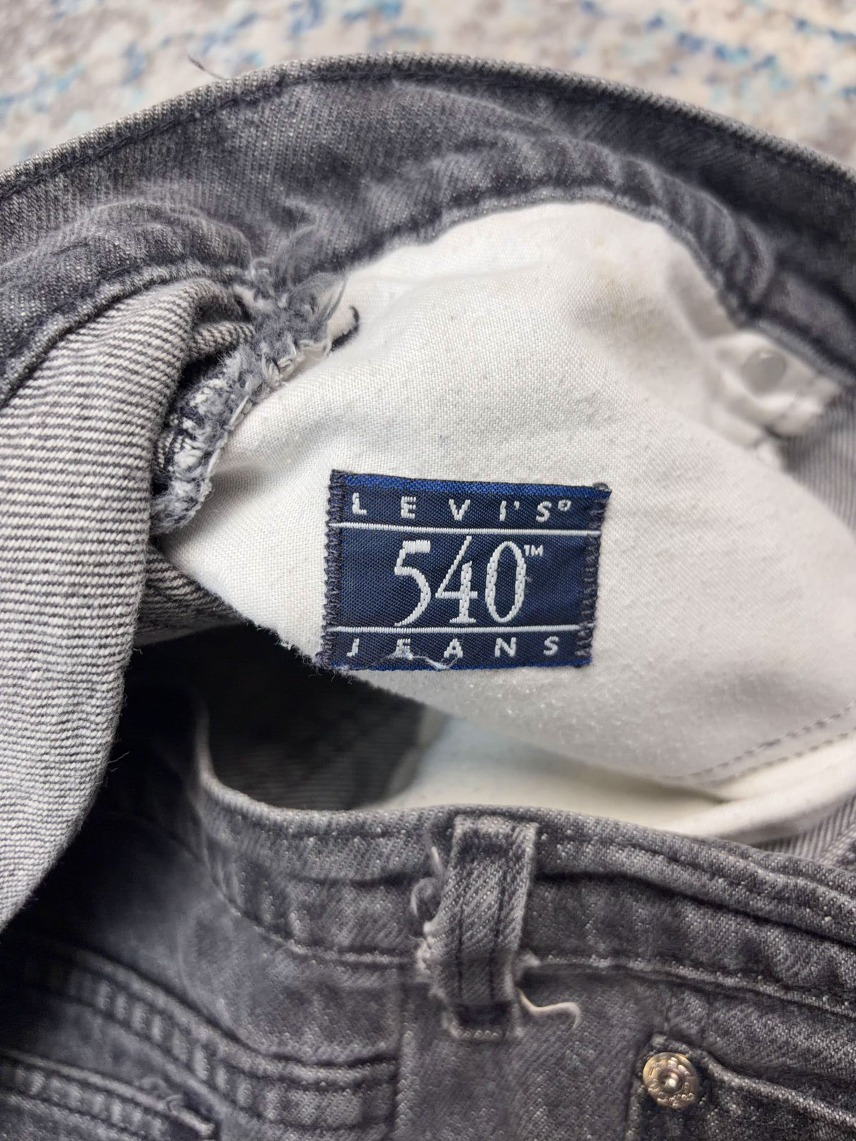 Vintage Levis 540 Brown Tab Black Wash Denim Pants Size 41