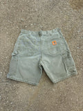 Vintage Carhartt Canvas Workwear Carpenter Shorts Size 32