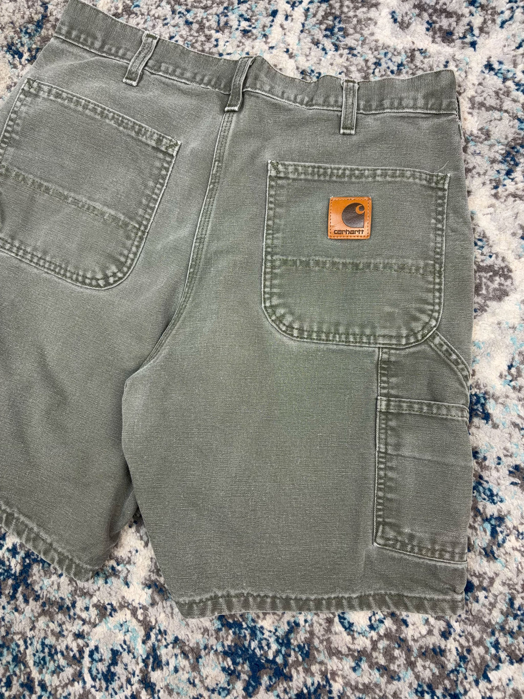 Vintage Carhartt Canvas Workwear Carpenter Shorts Size 32