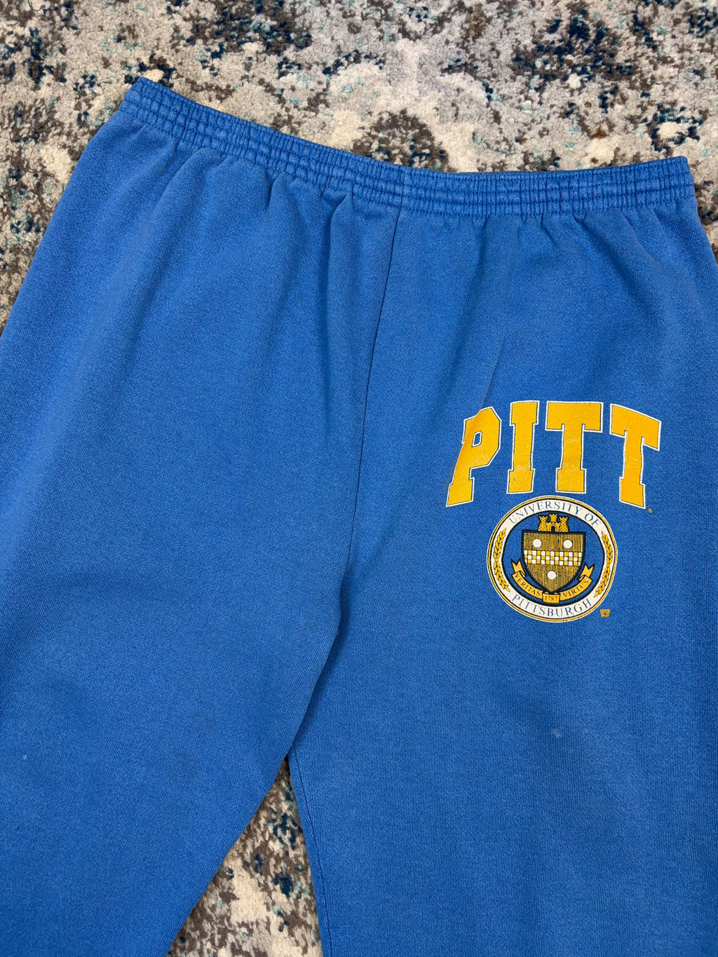 Vintage 90s Pitt Panthers NCAA Crest Graphic Sweat Pants Size XL