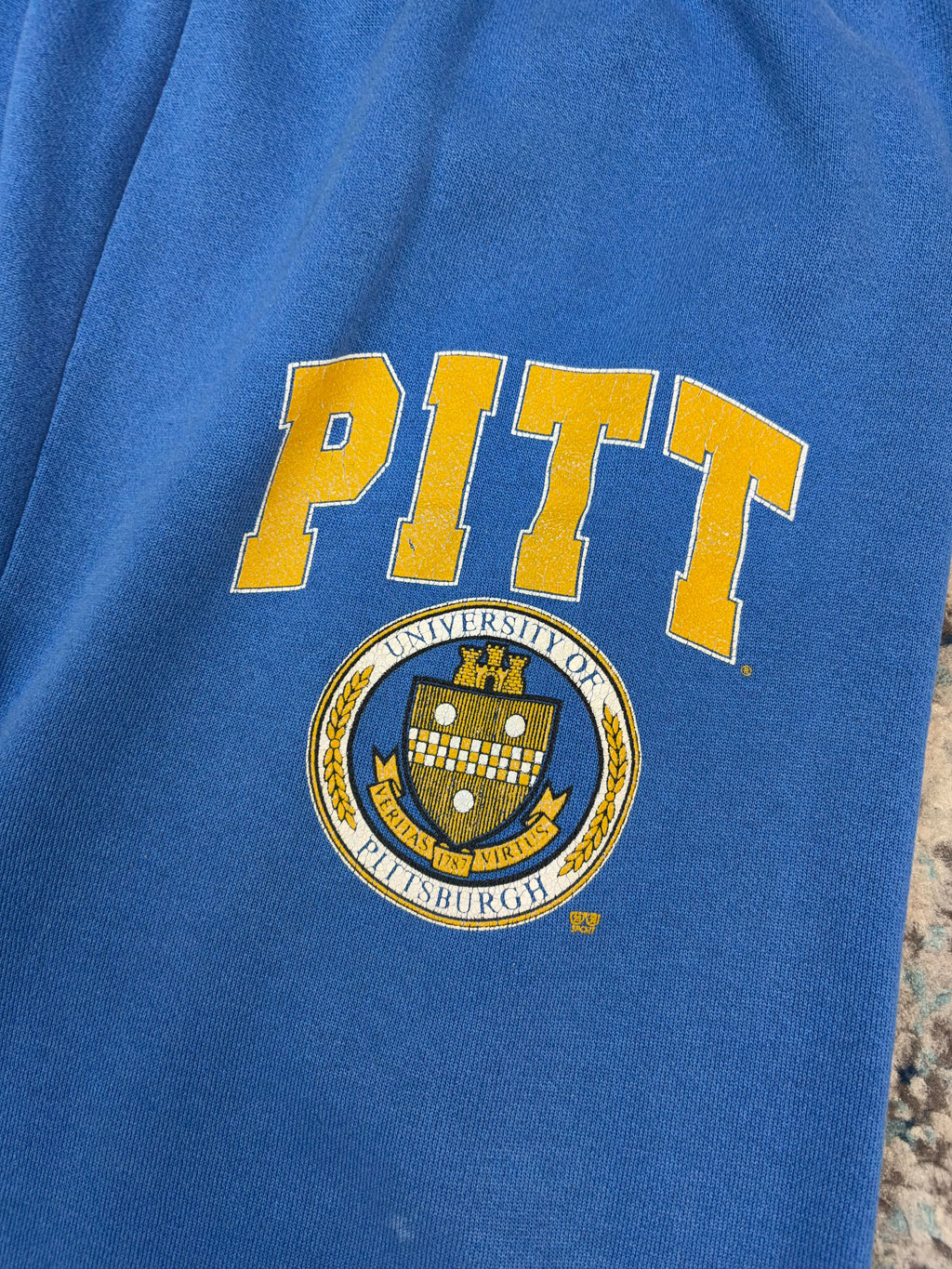 Vintage 90s Pitt Panthers NCAA Crest Graphic Sweat Pants Size XL