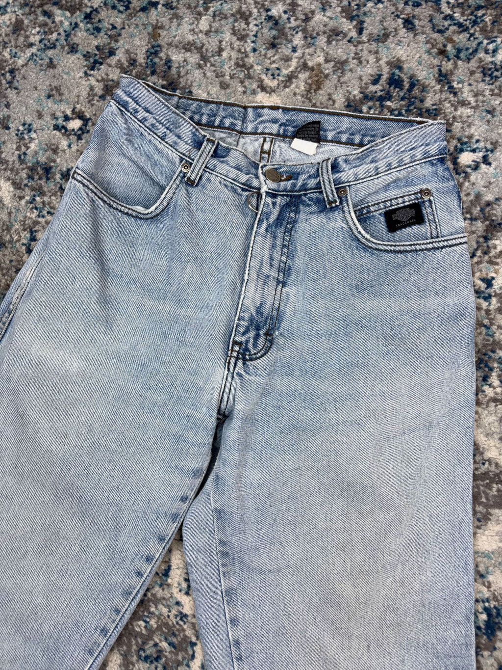 Vintage Harley Davidson Light Wash Denim Pants Size 28