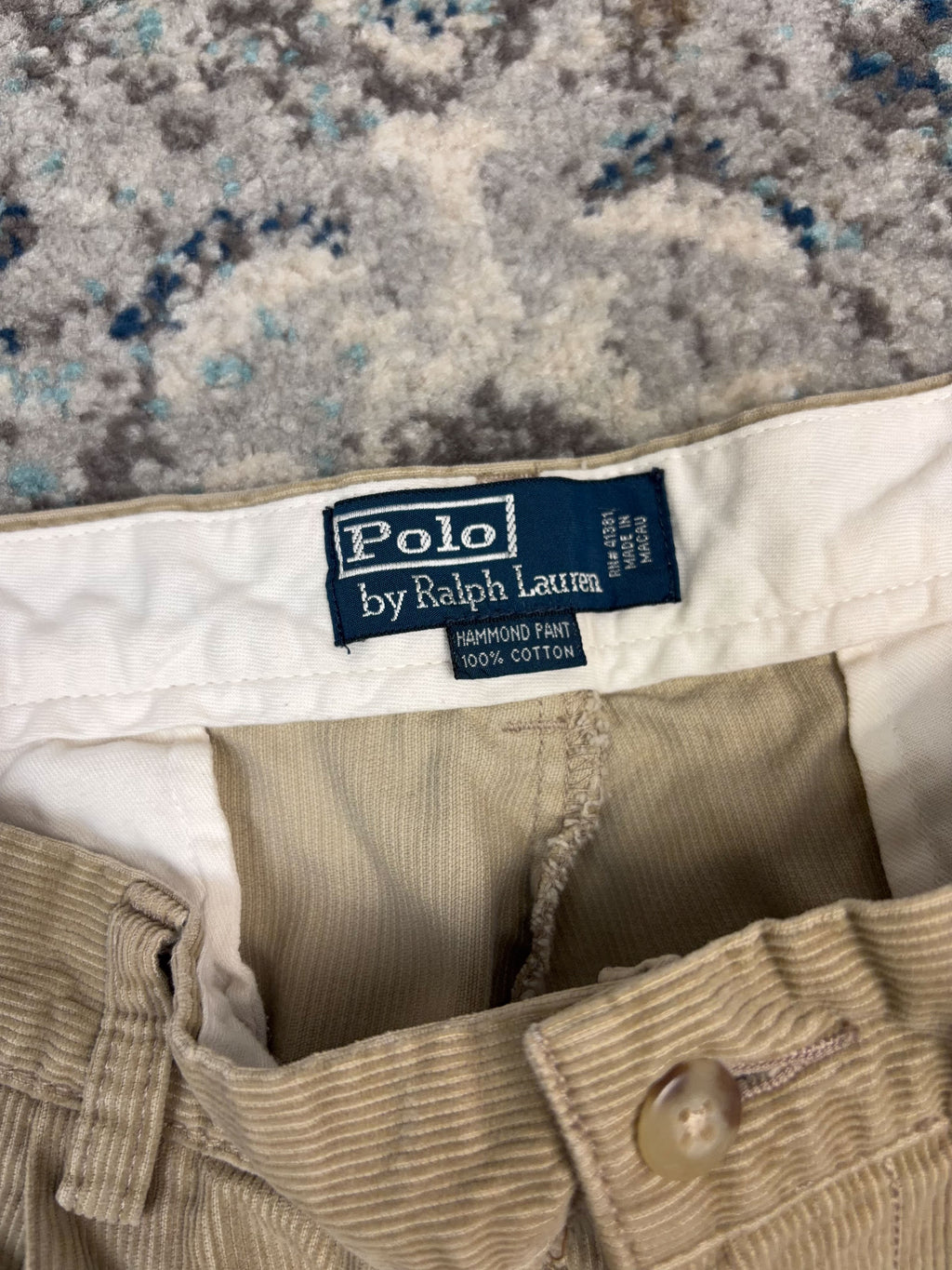 Vintage Polo Ralph Lauren Corduroy Trouser Pants Size 33