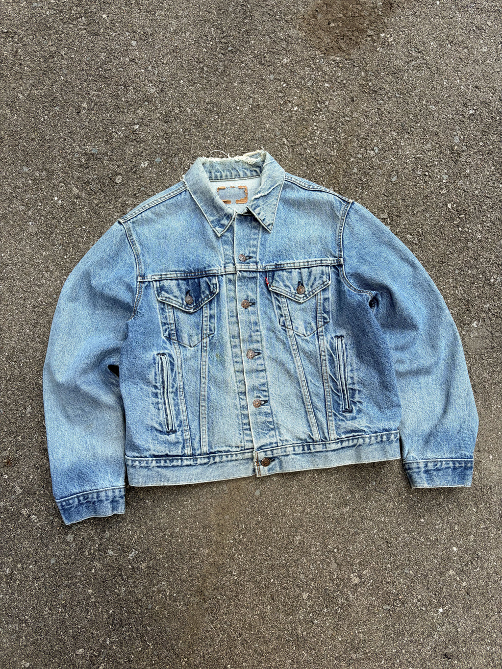 Vintage Levis Red Tab Medium Wash Type 3 Trucker Jacket Size Large