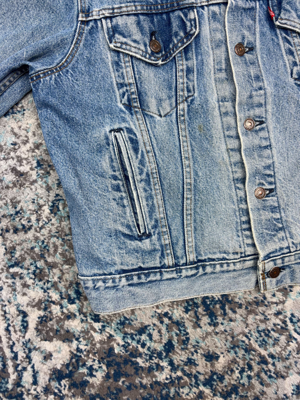 Vintage Levis Red Tab Medium Wash Type 3 Trucker Jacket Size Large