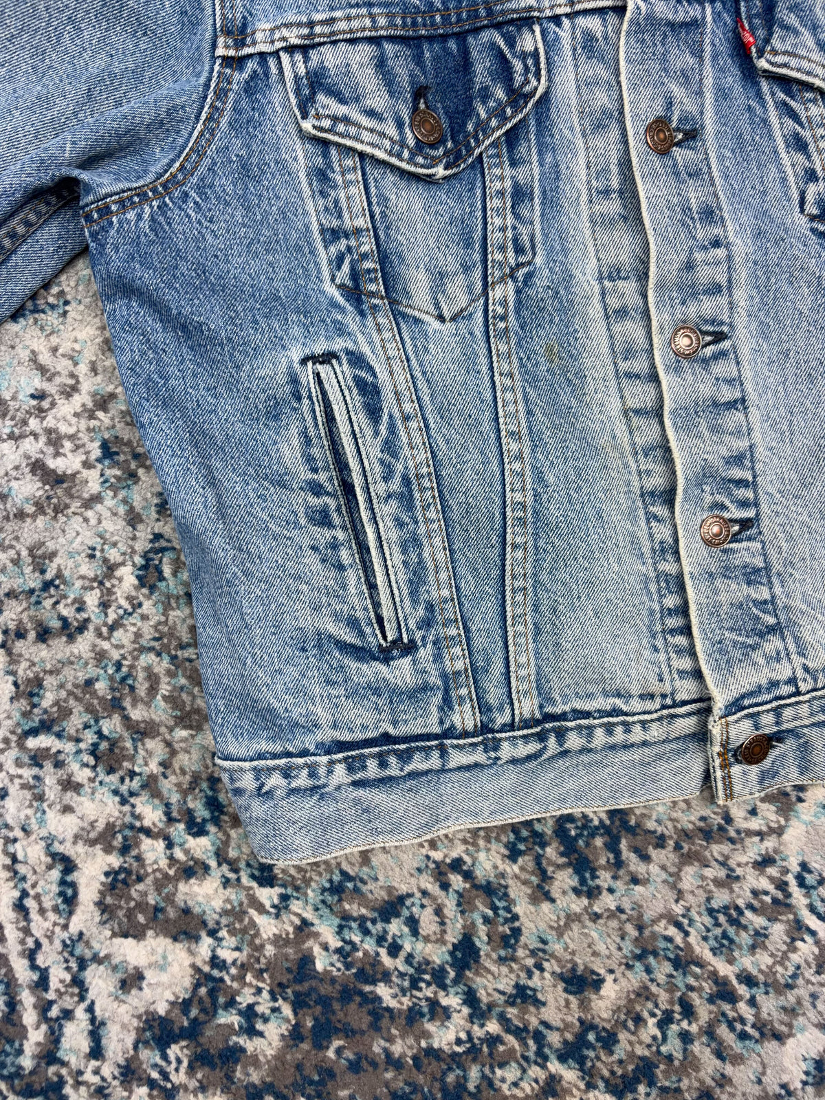 Vintage Levis Red Tab Medium Wash Type 3 Trucker Jacket Size Large