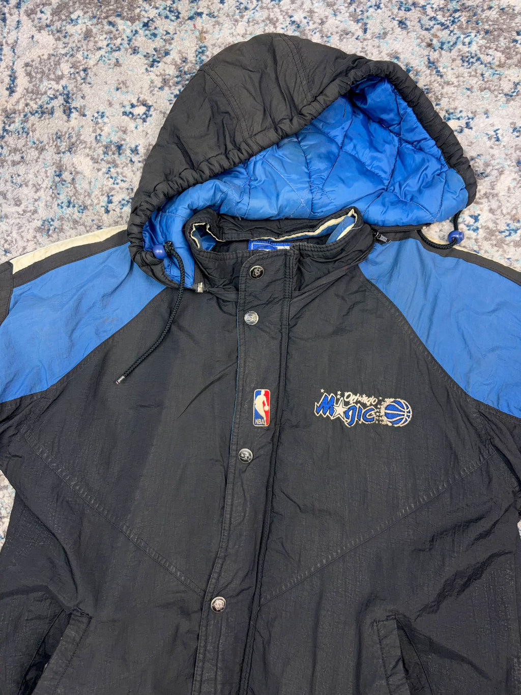 Vintage 90s Orlando Magic NBA Starter Hooded Bomber Jacket Size Small