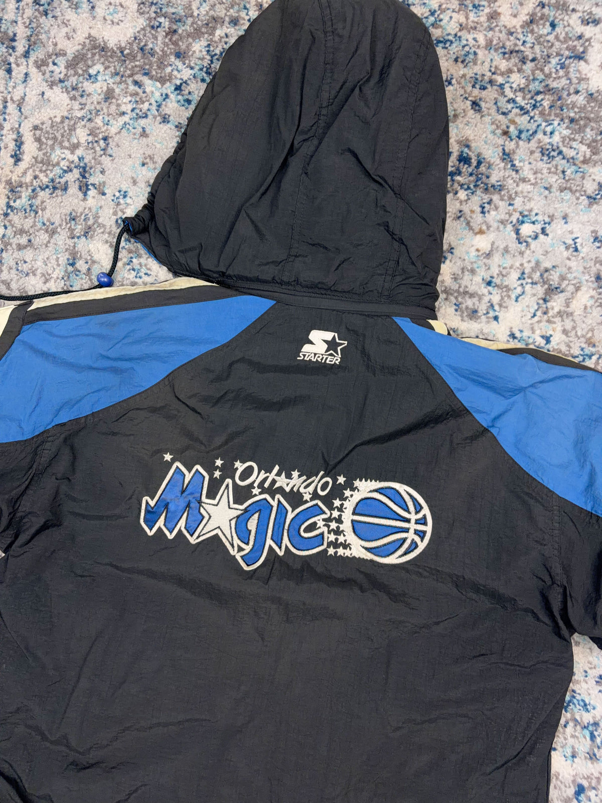 Vintage 90s Orlando Magic NBA Starter Hooded Bomber Jacket Size Small