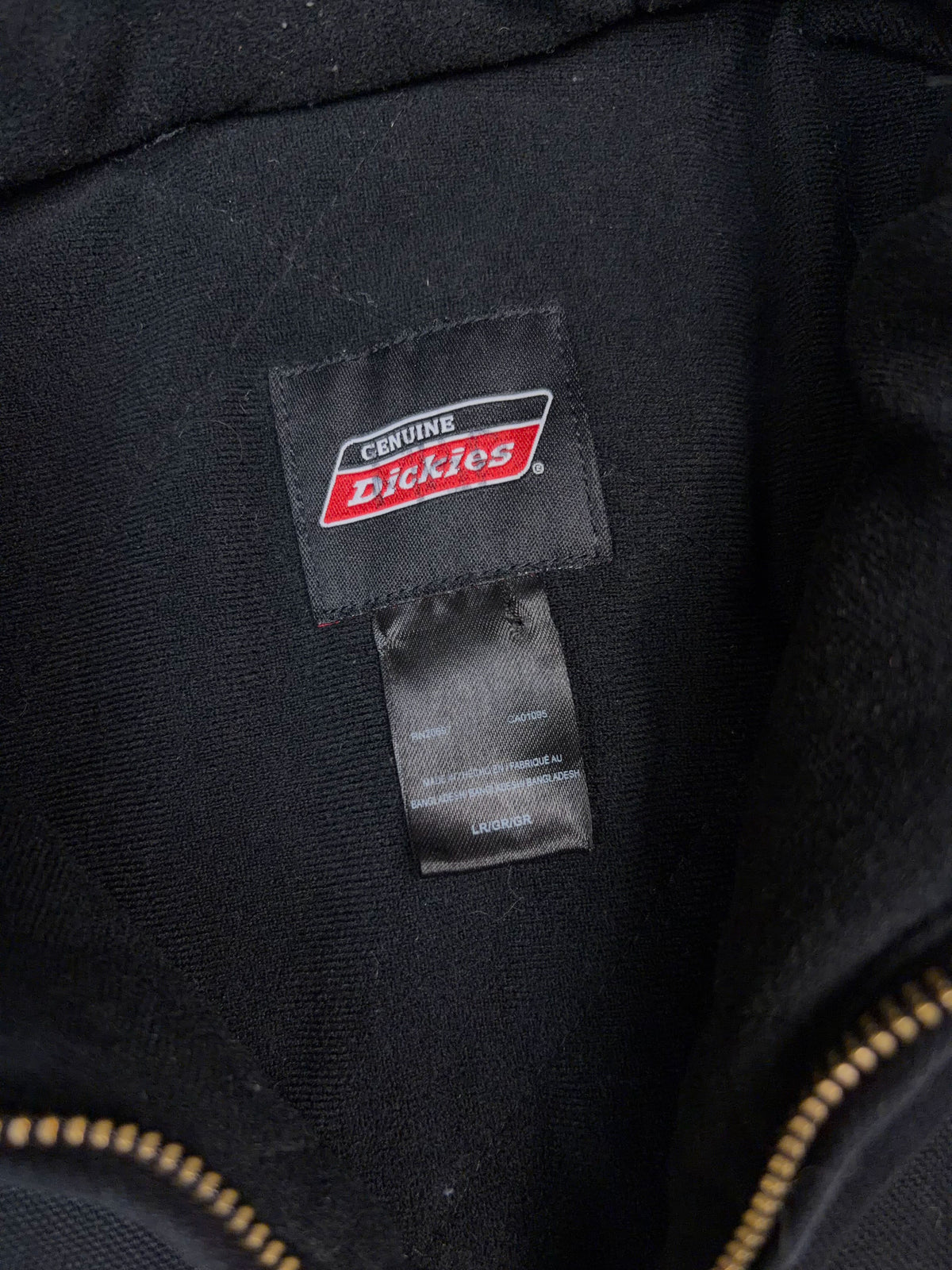 Dickies Canvas Workwear Insulated Active Style Hooded Bomber Jacket Size Large