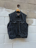 Vintage 90s Levis XX Red Tab Black Wash Denim Vest Jacket Size Medium