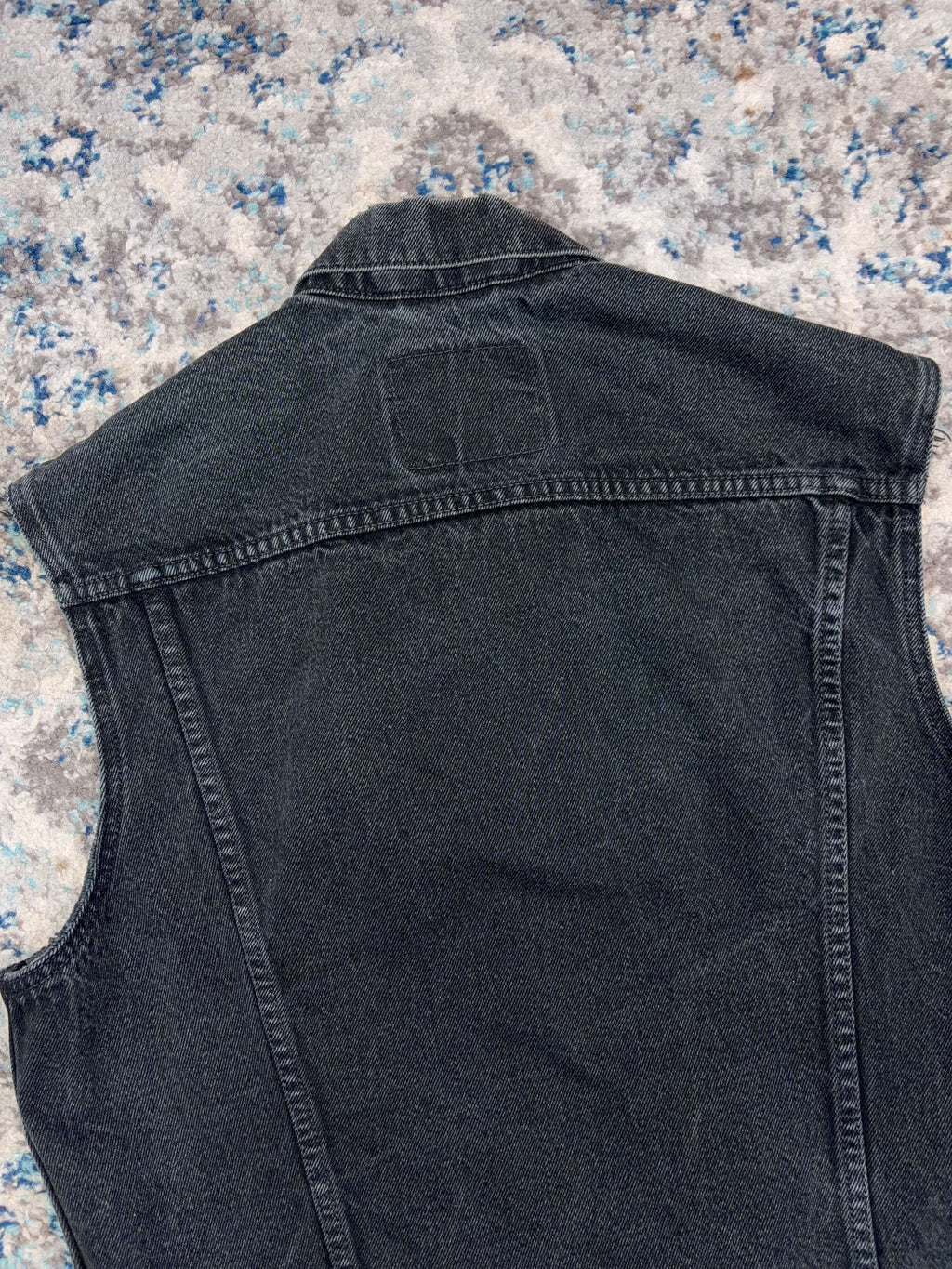 Vintage 90s Levis XX Red Tab Black Wash Denim Vest Jacket Size Medium