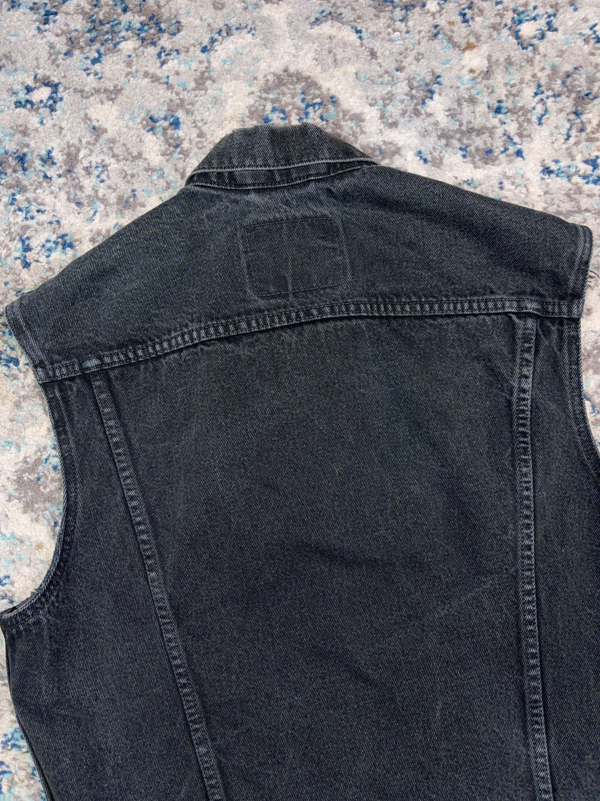 Vintage 90s Levis XX Red Tab Black Wash Denim Vest Jacket Size Medium