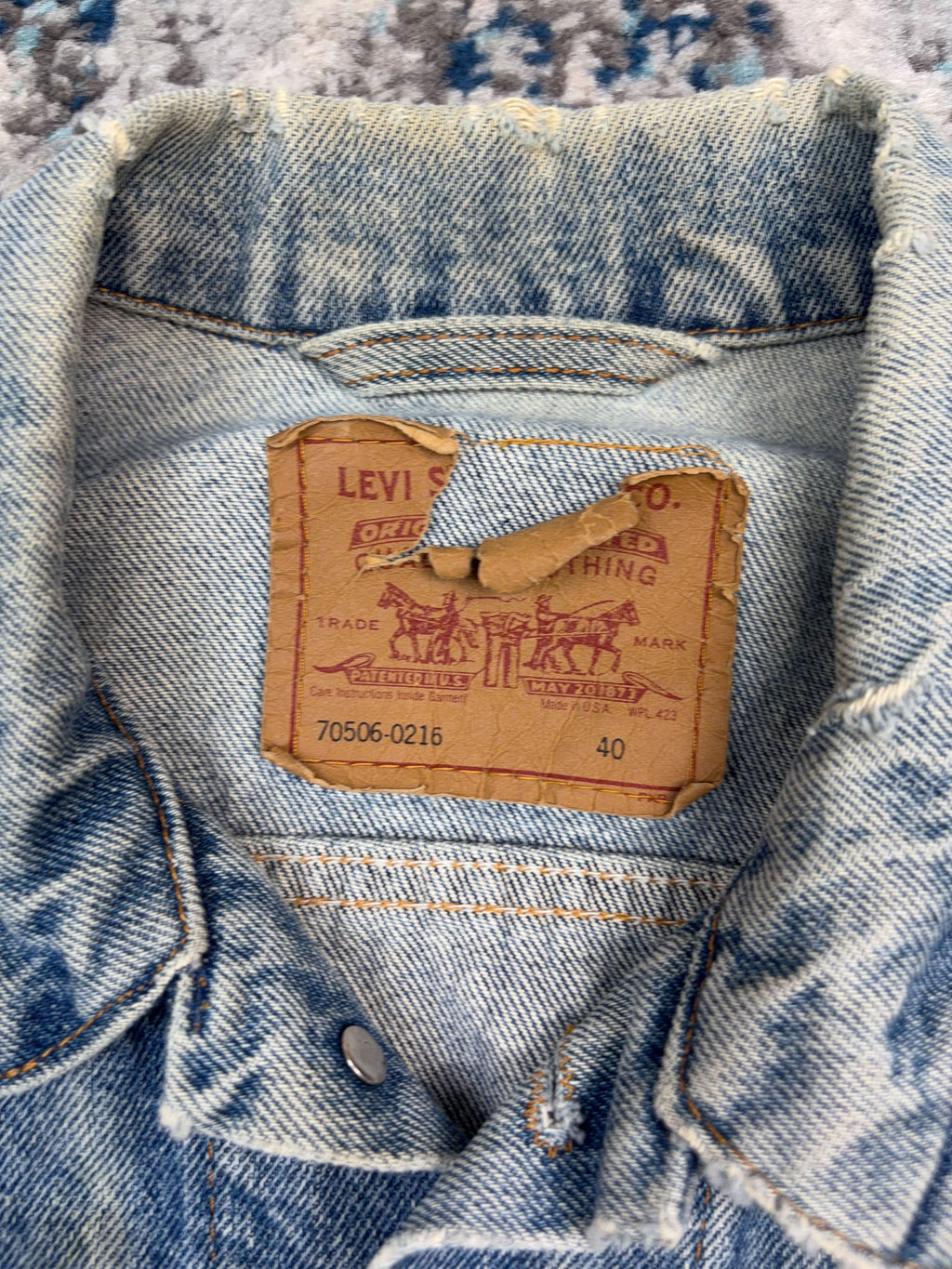 Vintage Levis Red Tab Medium Wash Denim Type 3 Trucker Jacket Size Medium