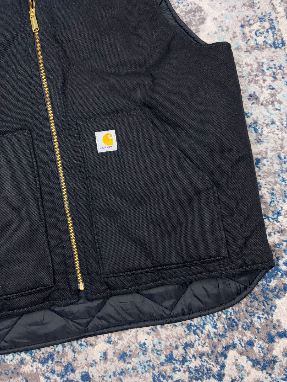Carhartt Canvas Workwear Quilted Lined Workwear Vest Jacket Size XL