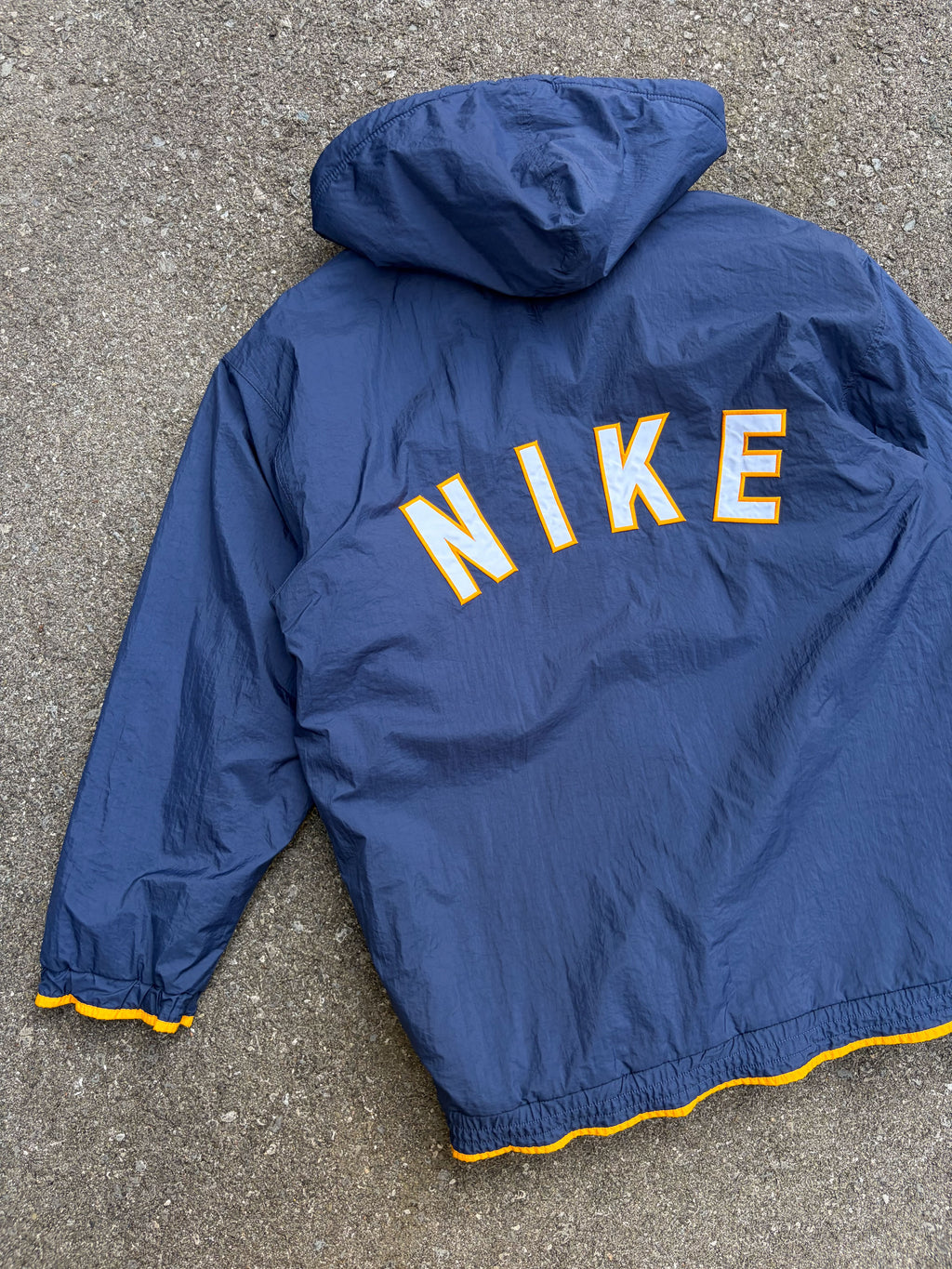 Vintage Nike Embroidered Mini Swoosh Fleece Lined Hooded Jacket Size 2XL