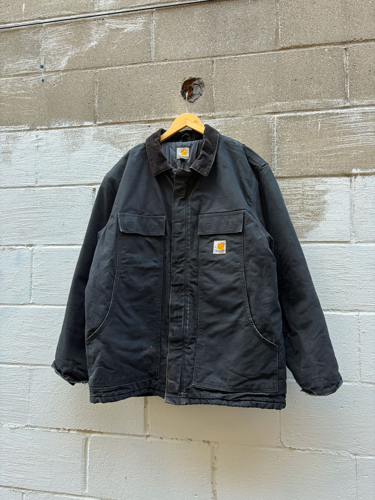 Vintage Carhartt Quilted Lined Canvas Workwear Arctic Jacket Size Large