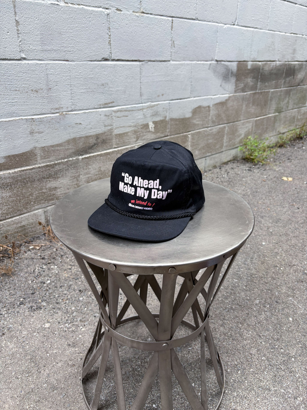 Vintage 80s/90s Go Ahead Make My Day Box Office Video Snapback Hat OSFA
