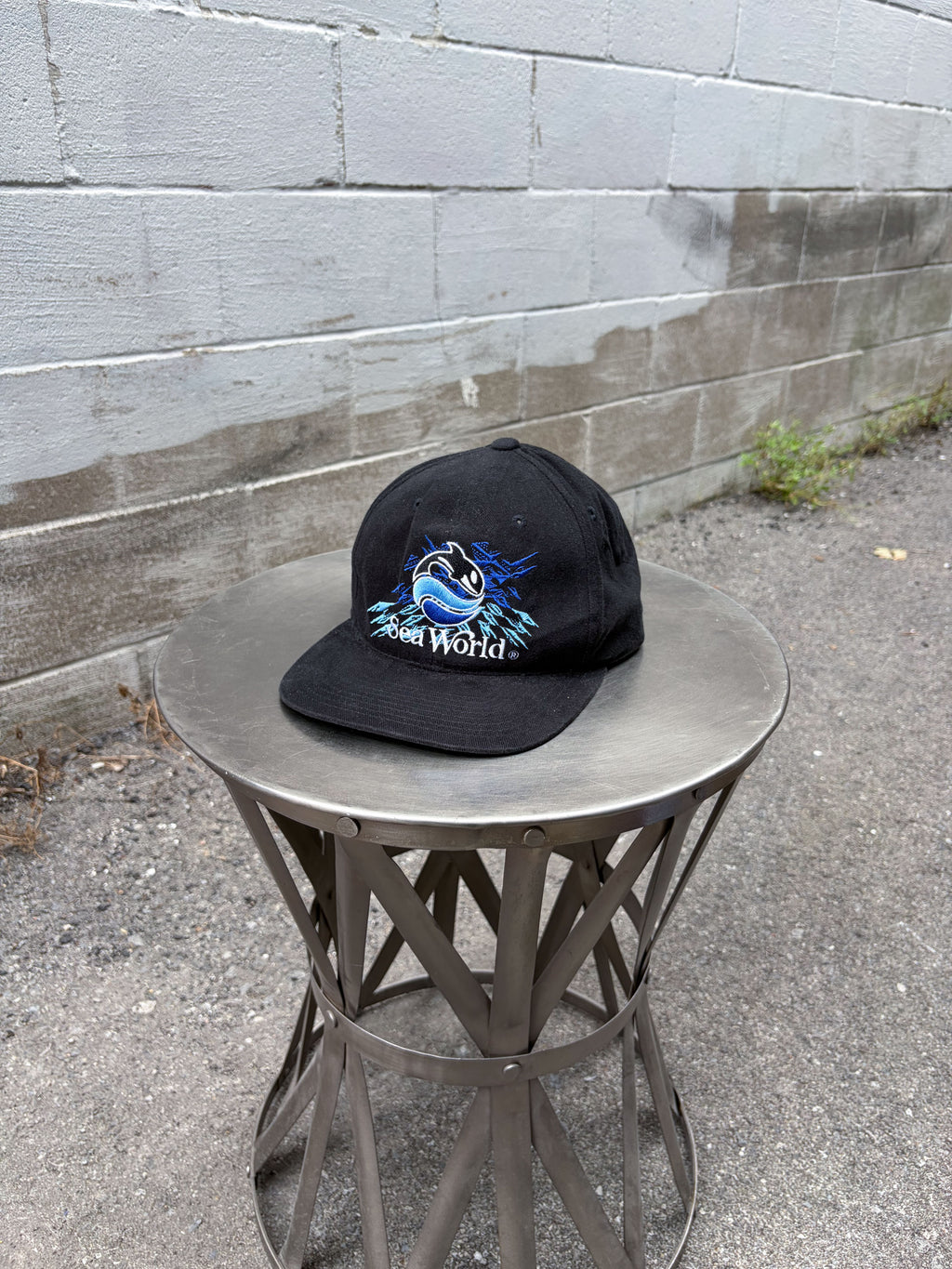 Vintage 90s Sea World Embroidered Logo Destination Strapback Hat OSFA