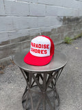 Vintage 80s/90s Paradise Shores Destination Spellout Trucker Snapback Hat OSFA