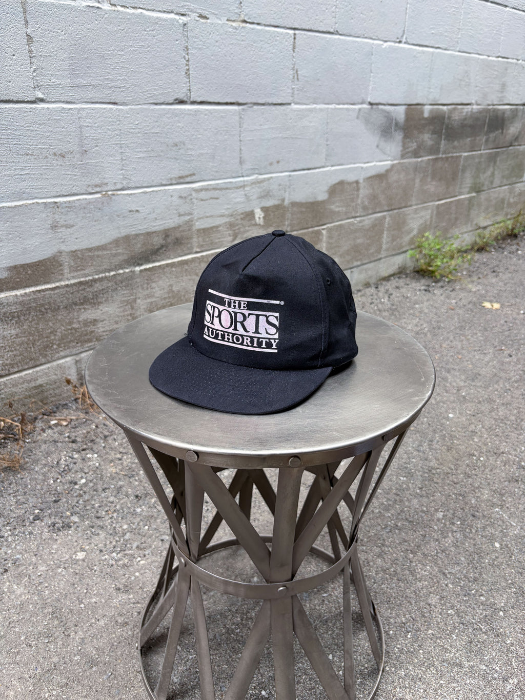 Vintage 90s The Sports Authority Graphic Spellout Snapback Hat OSFA