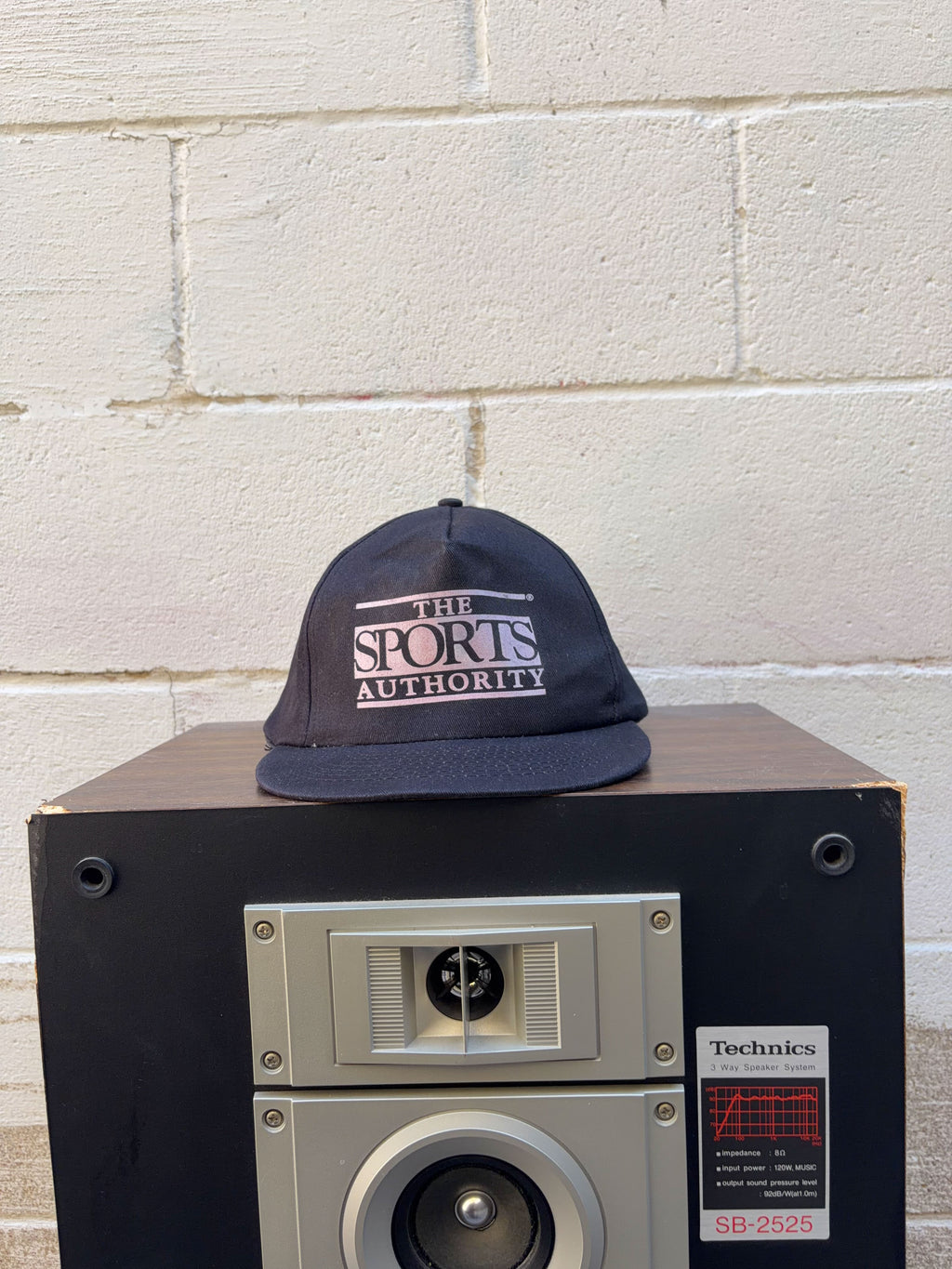 Vintage 90s The Sports Authority Graphic Spellout Snapback Hat OSFA