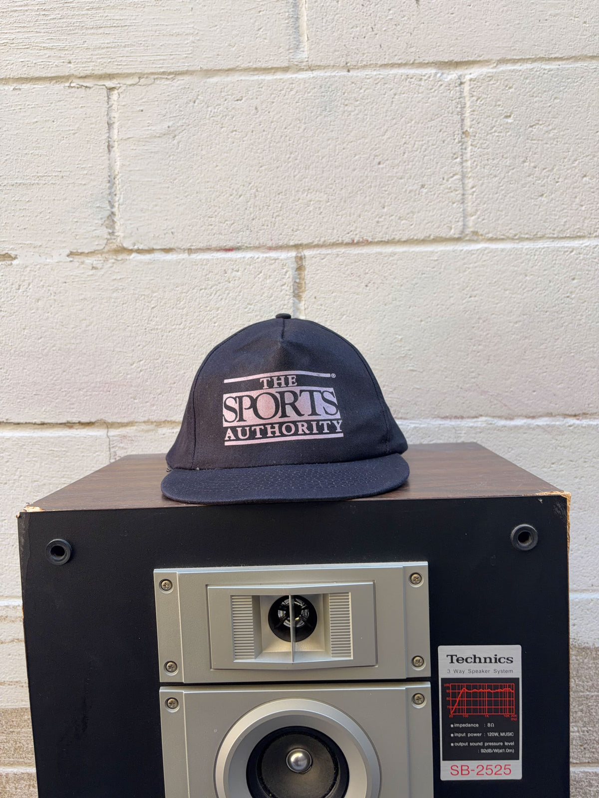 Vintage 90s The Sports Authority Graphic Spellout Snapback Hat OSFA