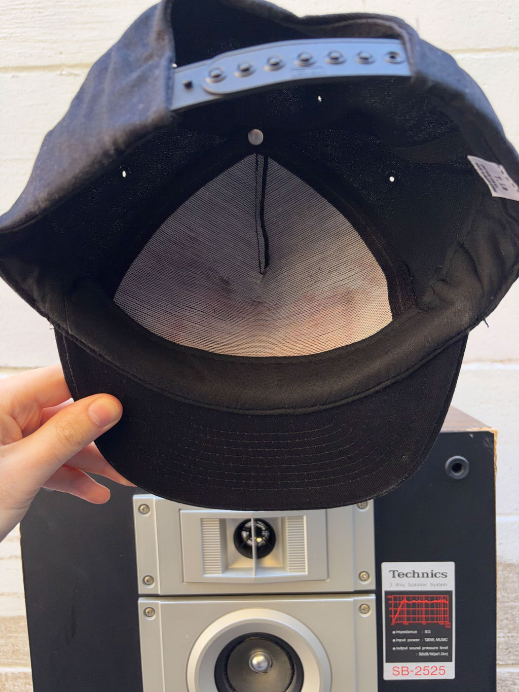 Vintage 90s The Sports Authority Graphic Spellout Snapback Hat OSFA