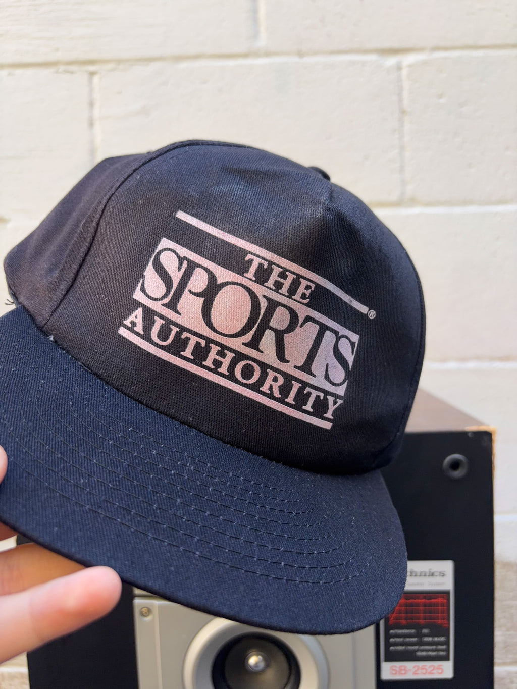 Vintage 90s The Sports Authority Graphic Spellout Snapback Hat OSFA