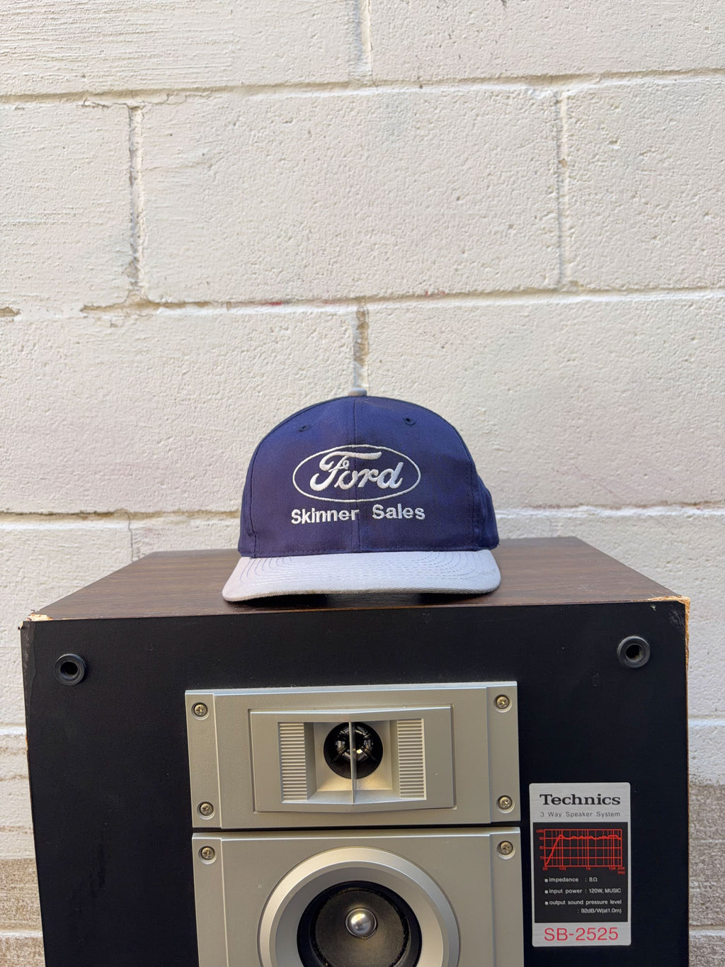 Vintage Ford Embroidered Logo Skinner Sales Two Tone Snapback Hat OSFA