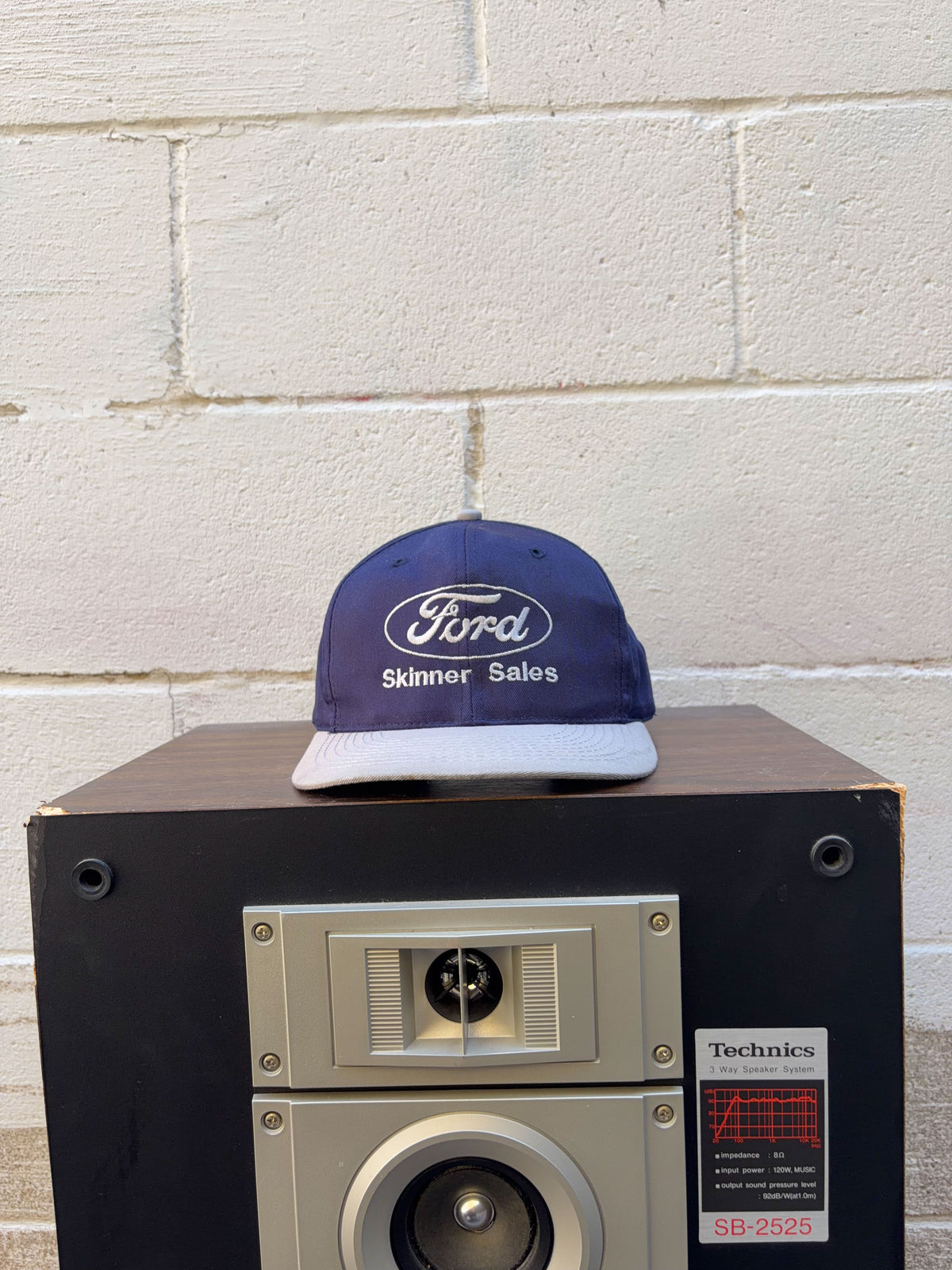 Vintage Ford Embroidered Logo Skinner Sales Two Tone Snapback Hat OSFA