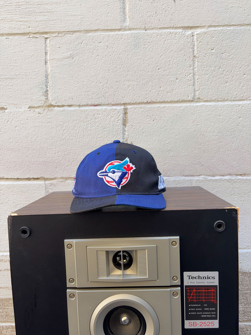 Vintage 90s Toronto Blue Jays MLB Starter Split Embroidered Snapback Hat OSFA YOUTH