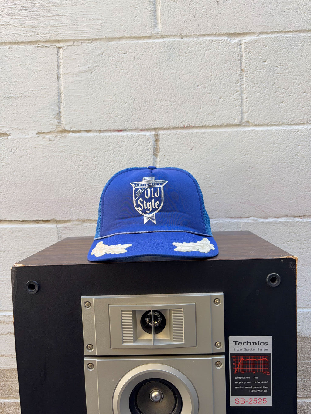 Vintage 80s/90s Heilemans Old Style Beer Promo Oak Leaf Brim Trucker Snapback Hat OSFA