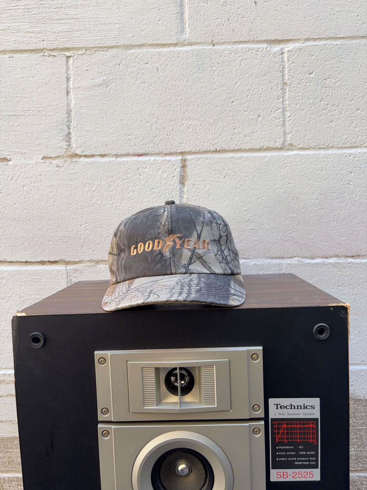 Vintage Goodyear Embroidered Logo Realtree Hardwoods Camo Hunting Snapback Hat OSFA