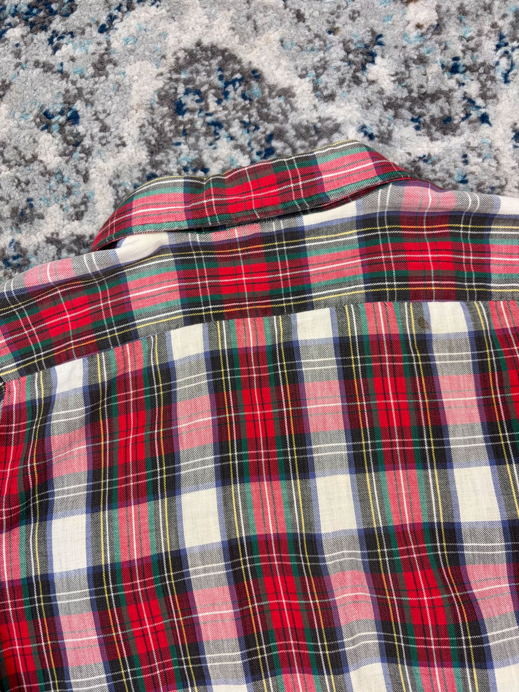 Vintage Woolrich Plaid Double Pocket Reworked Cropped Long Sleeve Button Up Shirt Size Medium