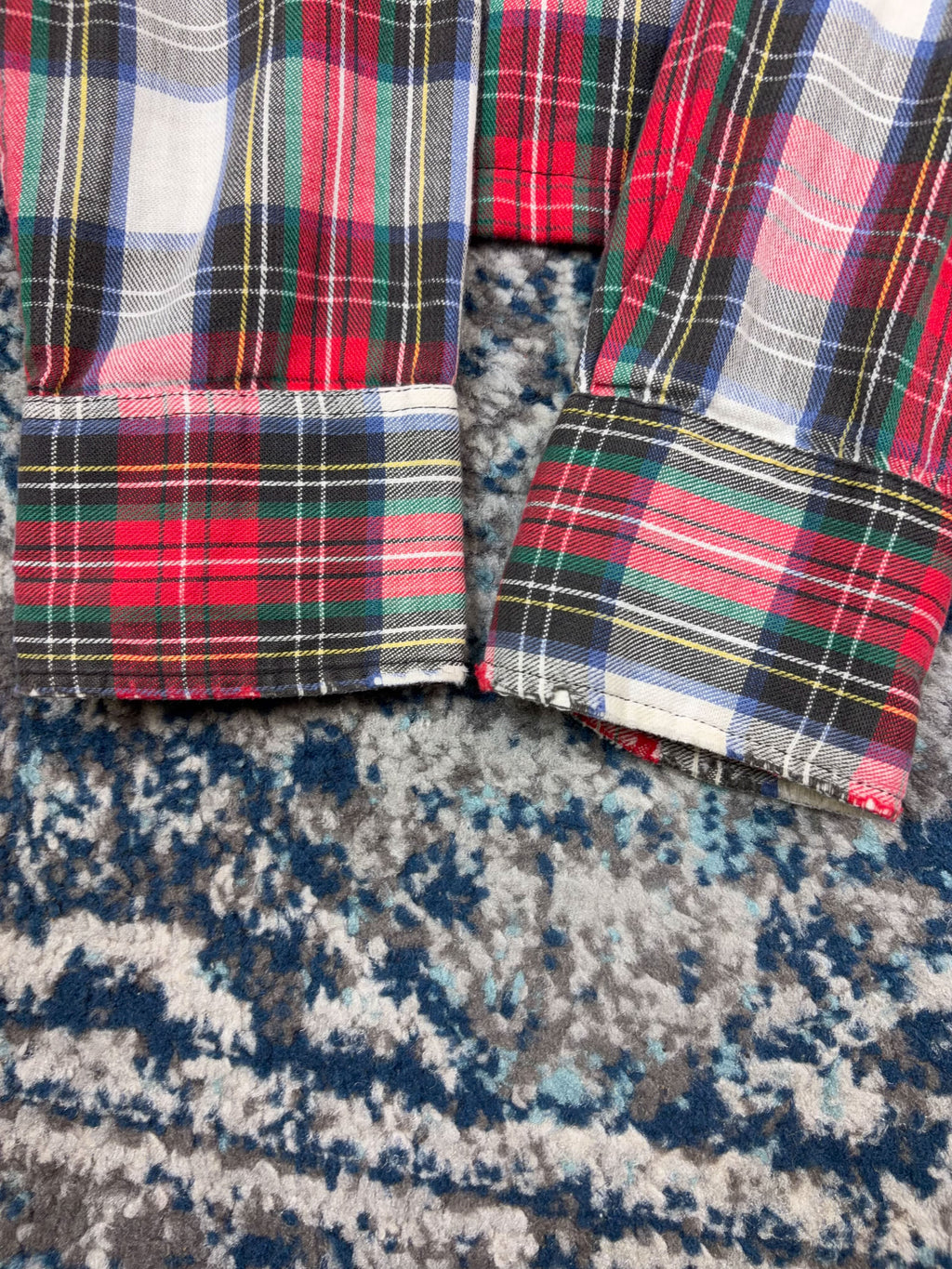 Vintage Woolrich Plaid Double Pocket Reworked Cropped Long Sleeve Button Up Shirt Size Medium