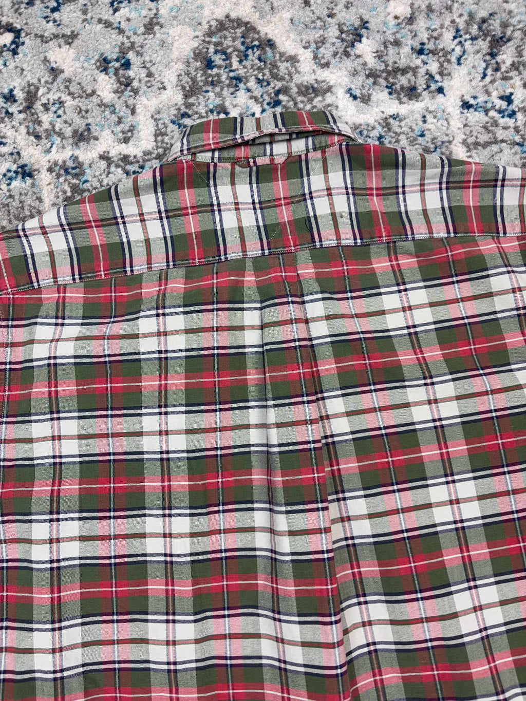 Vintage Tommy Hilfiger Embroidered Crest Plaid Reworked Cropped Button Up Shirt Size Large