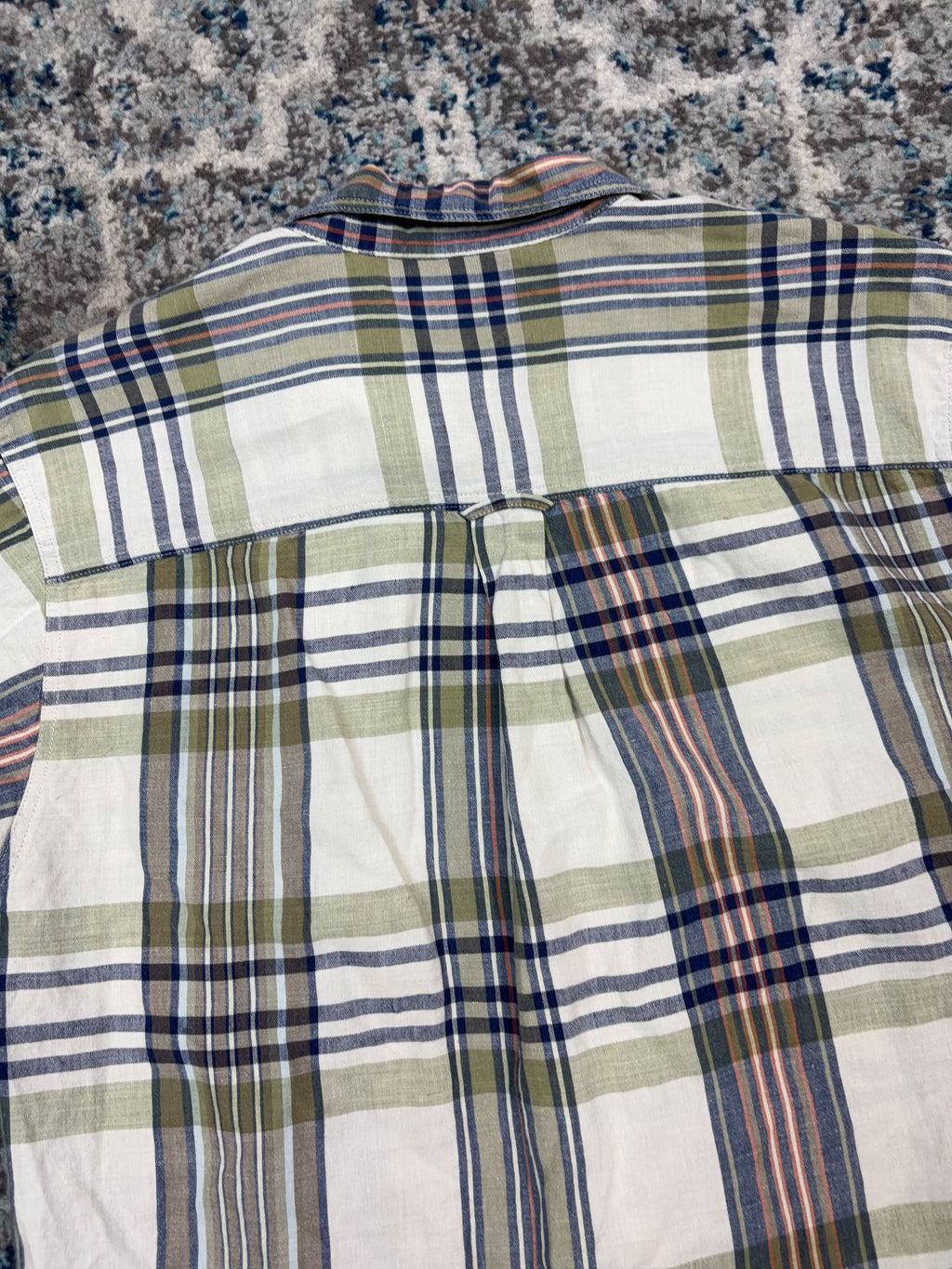 Vintage Sedgefield Plaid Single Pocket Short Sleeve Reworked Cropped Button Up Shirt Size XL