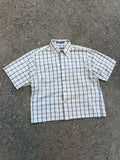 Vintage Van Heusen Plaid Single Pocket Reworked Cropped Button Up Shirt Size Medium