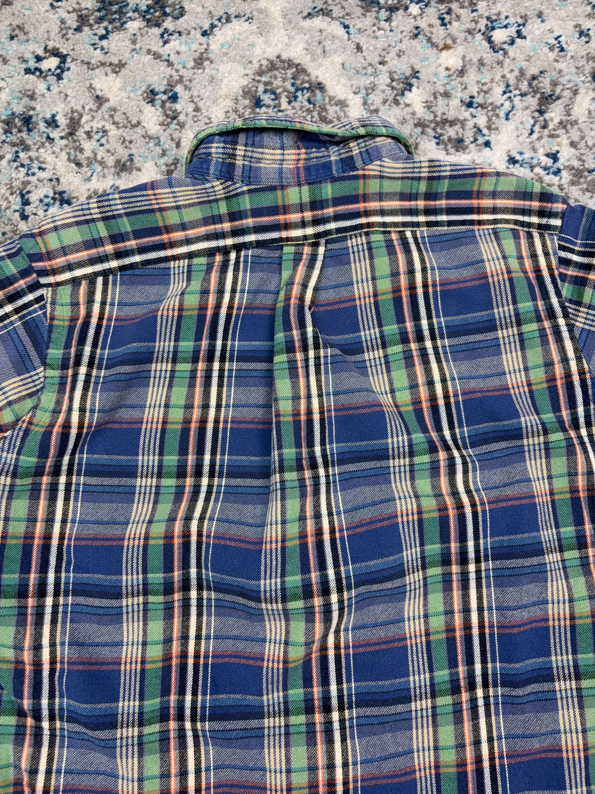 Vintage Polo Raph Lauren Embroidered Pony Plaid Long Sleeve Button Up Shirt Size Large