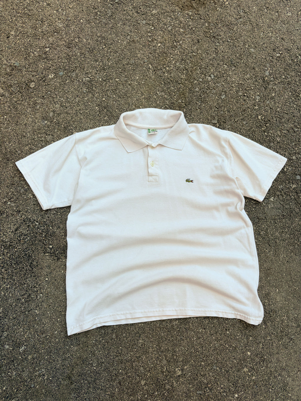 Vintage 90s Lacoste Sport Embroidered Logo Collared 1/4 Button Up Shirt Size Medium