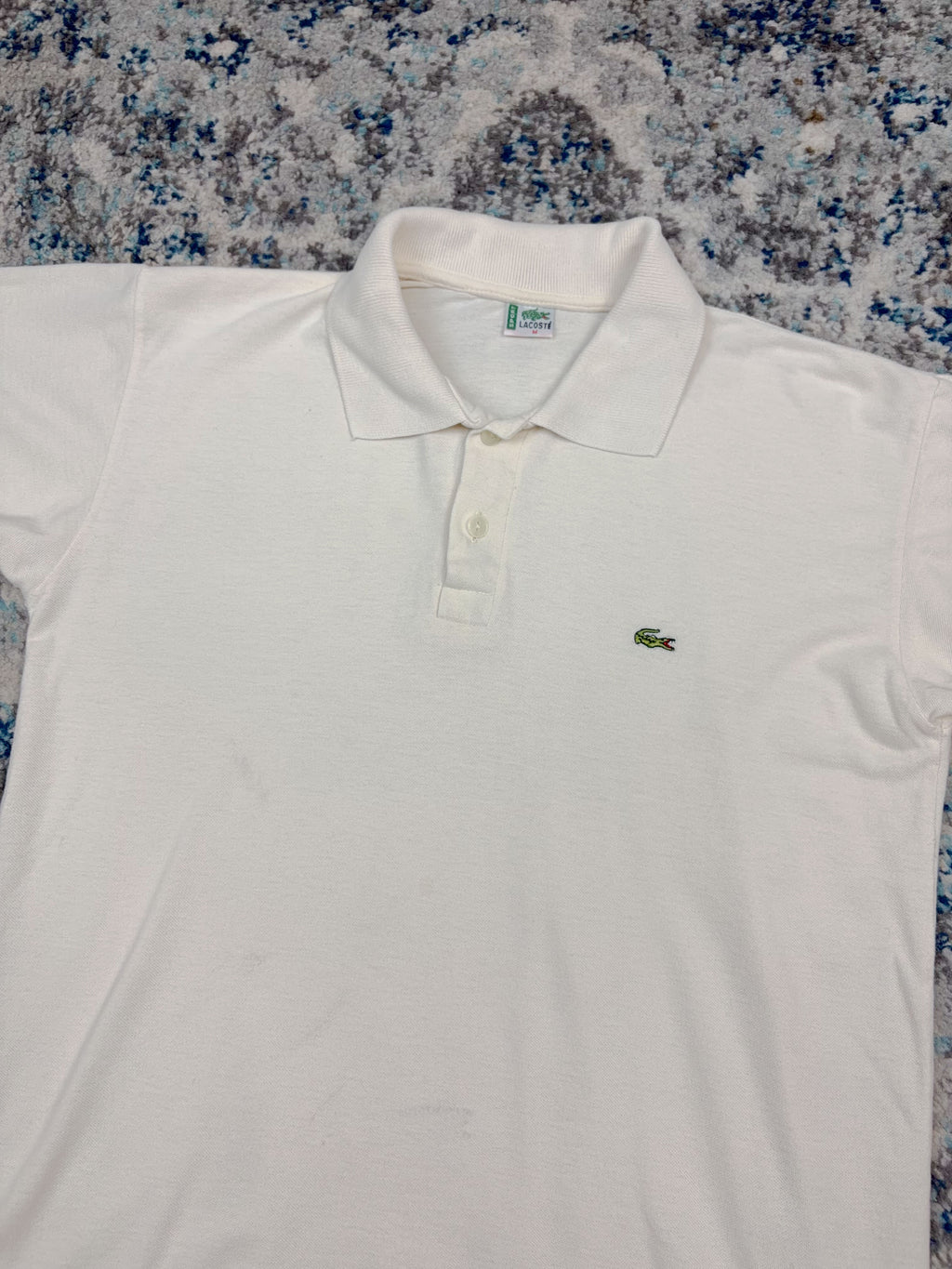Vintage 90s Lacoste Sport Embroidered Logo Collared 1/4 Button Up Shirt Size Medium