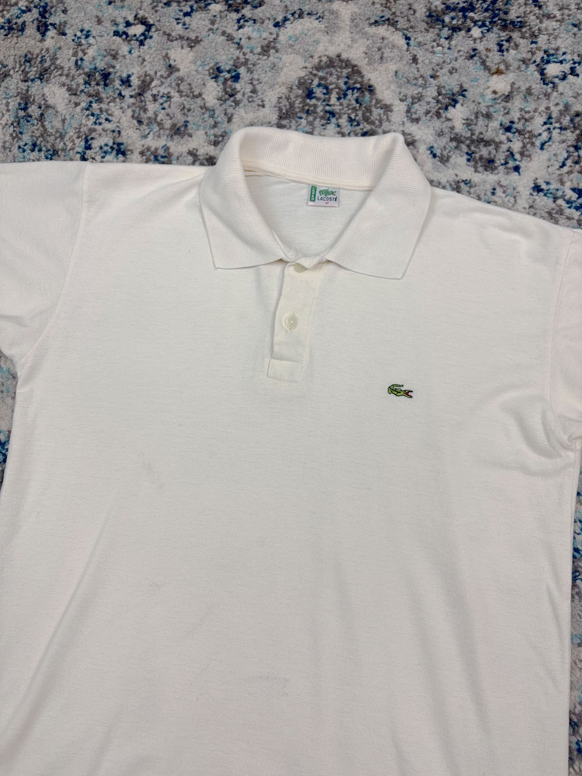 Vintage 90s Lacoste Sport Embroidered Logo Collared 1/4 Button Up Shirt Size Medium