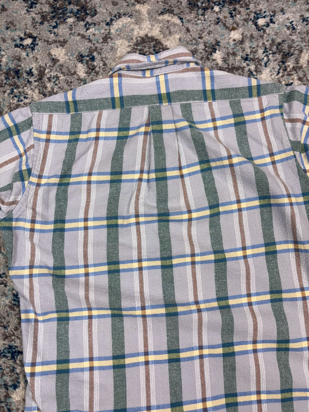 Vintage Highland County Plaid Single Pocket Long Sleeve Button Up Shirt Size Medium
