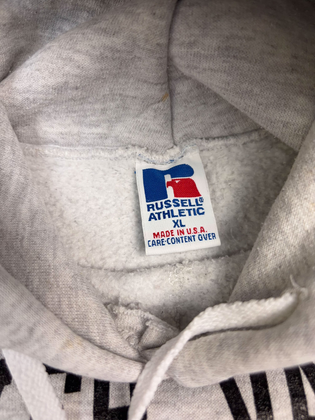 Vintage 90s Quaker Valley Track Winged Foot Graphic Hooded Sweatshirt Size XL