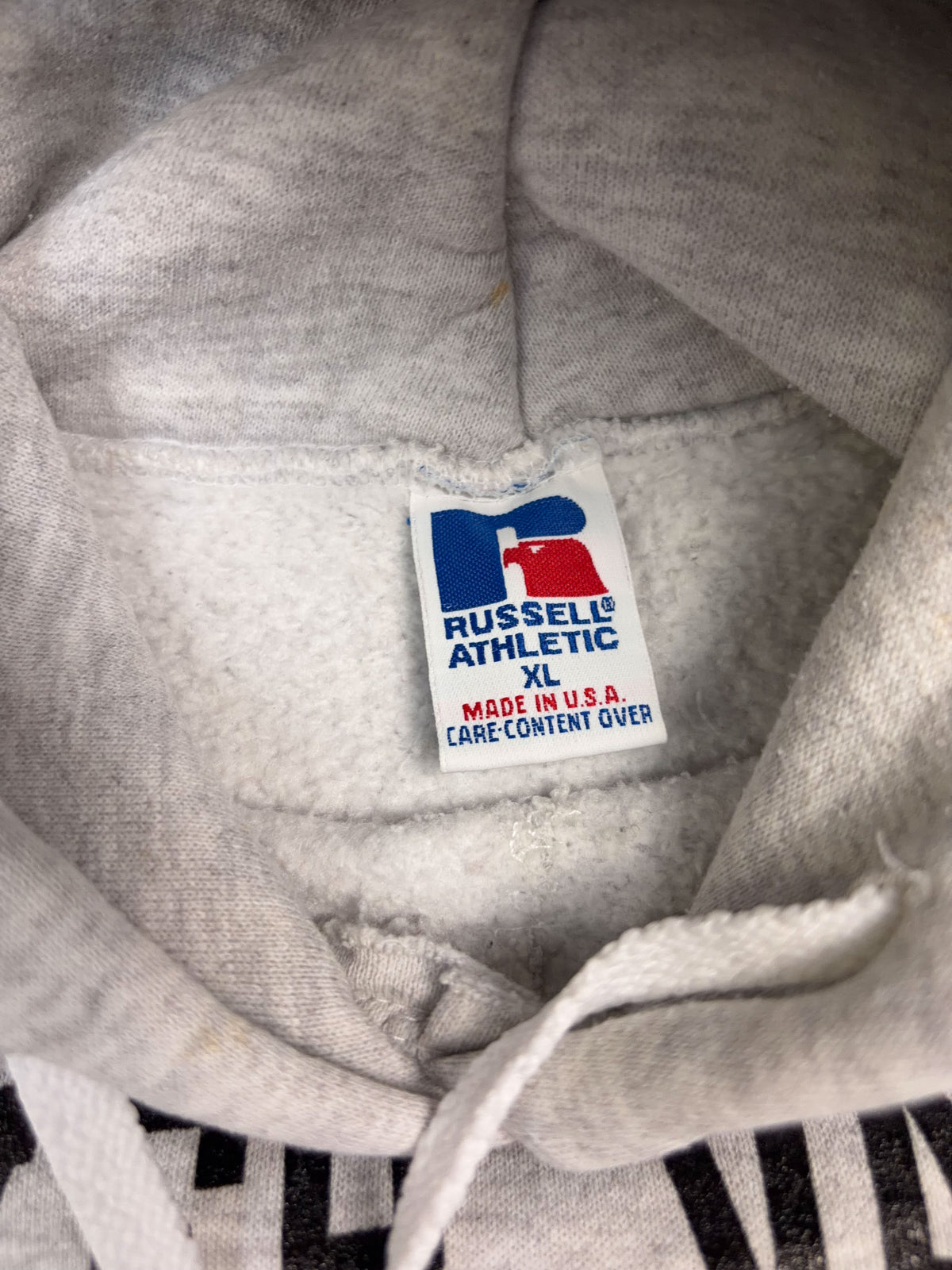 Vintage 90s Quaker Valley Track Winged Foot Graphic Hooded Sweatshirt Size XL