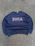 Vintage 90s Boca Authentic Graphic Spellout Crewneck Sweatshirt Size M/L