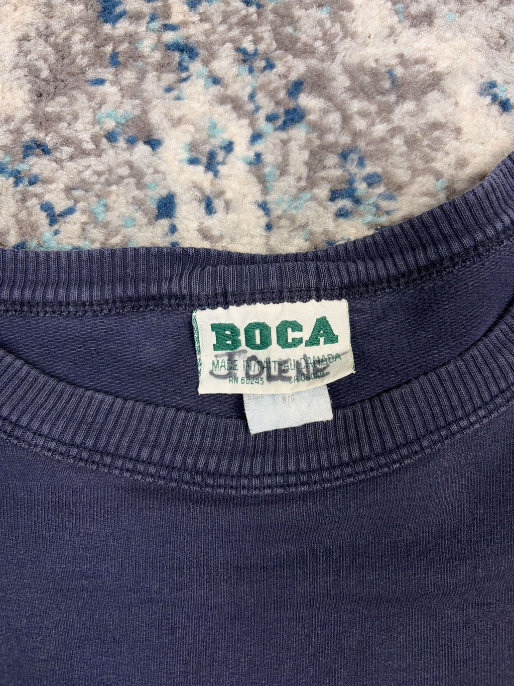 Vintage 90s Boca Authentic Graphic Spellout Crewneck Sweatshirt Size M/L