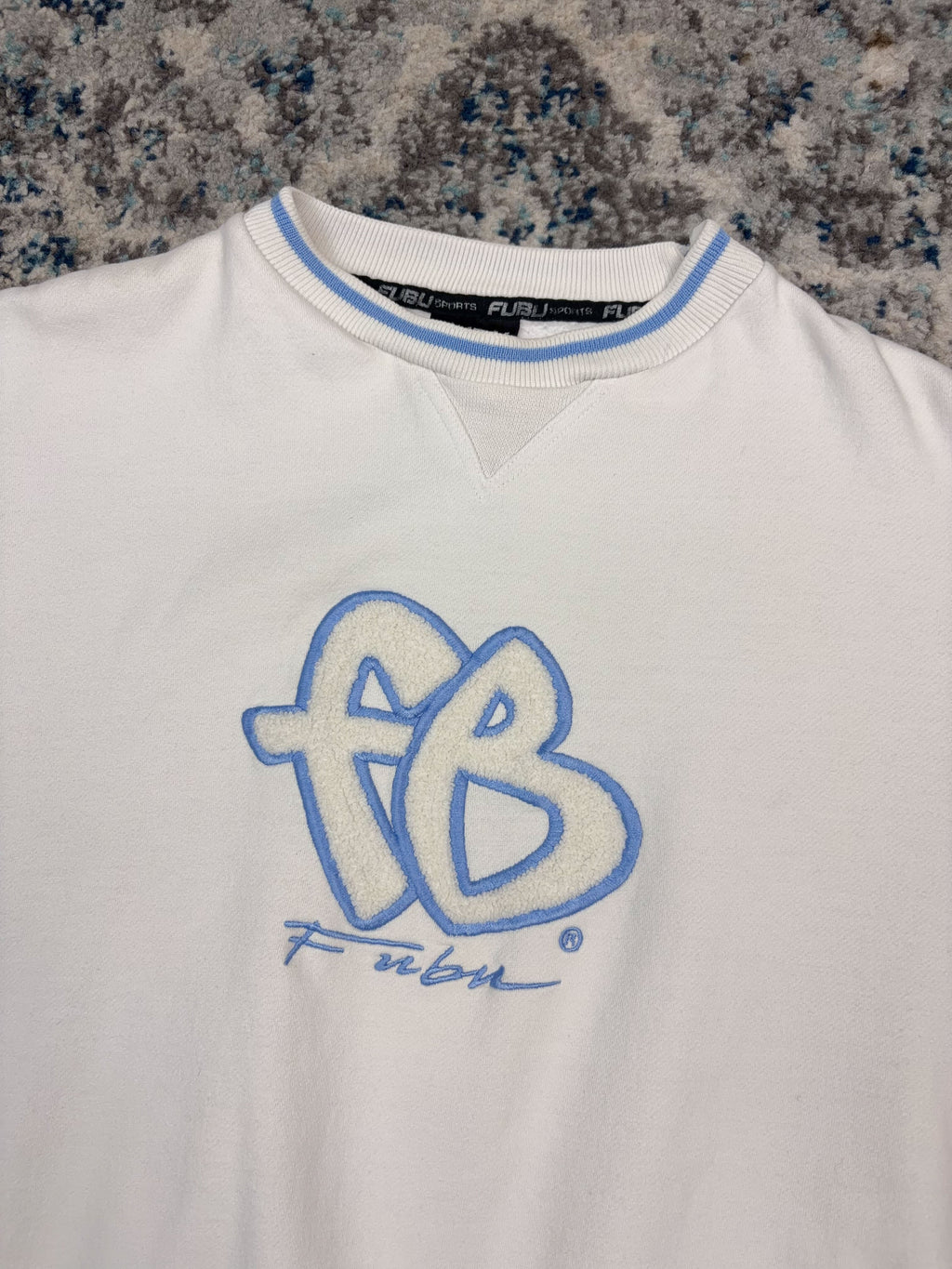 Vintage Y2K Fubu Embroidered Logo Spellout Pullover Sweatshirt Size Medium
