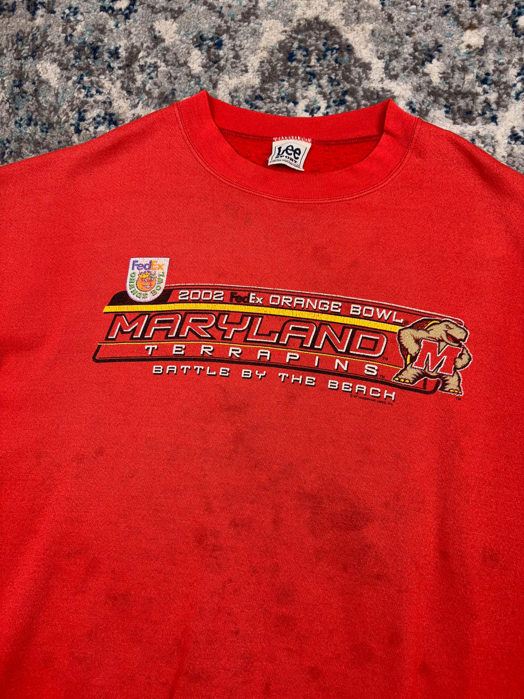 Vintage 2002 Maryland Terrapins NCAA Orange Bowl Spellout Sweatshirt Size XL