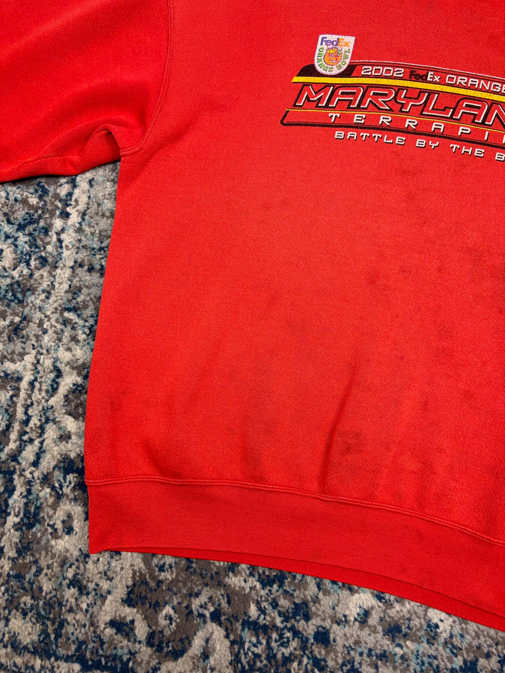 Vintage 2002 Maryland Terrapins NCAA Orange Bowl Spellout Sweatshirt Size XL